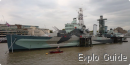 HMS Belfast Cruiser and war museum, London HMS Belfast Cruiser and war museum, London