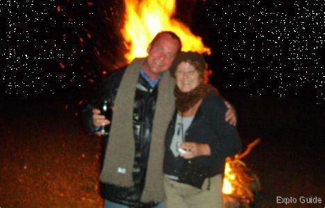 A winter bonfire at Nymboida ExploGuide - Off the Path Travel and Alternative Tourism database