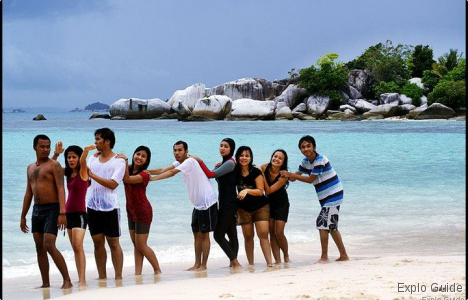 at Lengkuas Island beach ExploGuide - Off the Path Travel and Alternative Tourism database