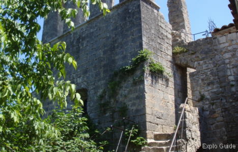 12th Sainte Marie fortified church , with arches steeple 12th Sainte Marie fortified church , with arches steeple