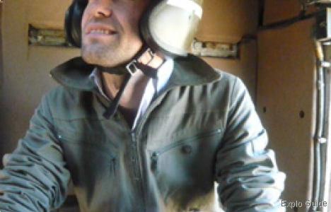 Armourgeddon Tank Paintball Battles, Leicestershire, me in a tank... ExploGuide - Off the Path Travel and Alternative Tourism database