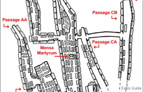 The Catacombs of Milos - Overview plan Explo-guide - Alternative travel database
