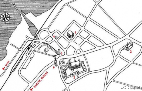 Frombork map, Warmia Explo-guide - Alternative travel database