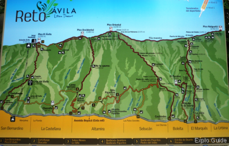 Sabas Nieves walking tour, La Avila, Caracas map ExploGuide - Off the Path Travel and Alternative Tourism database
